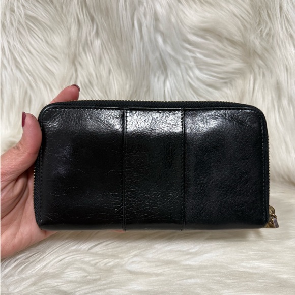 🔥SALE🔥Authentic Tory Burch Black Leather Long Wallet - Picture 6 of 13